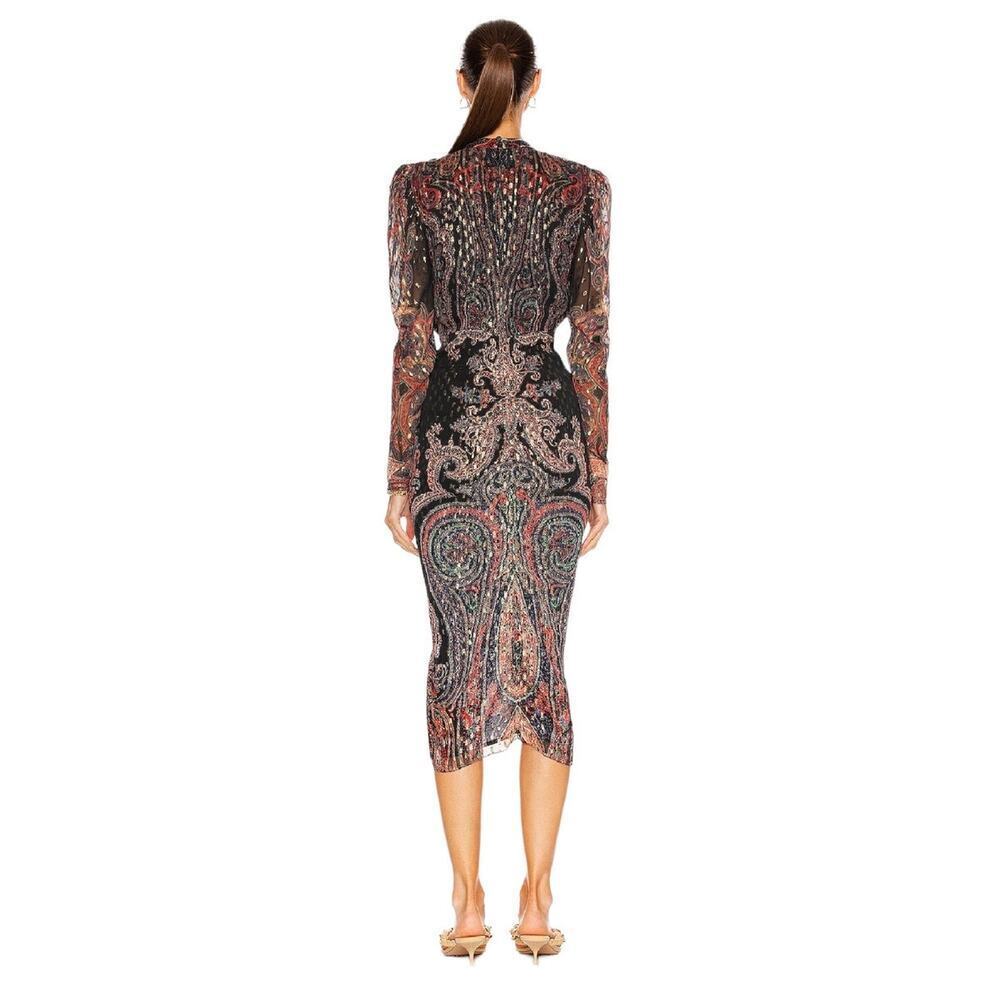 Rococo Sand Nott Midi Dress In Black Size Small - Picture 9 of 16